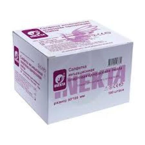 Салфетки спиртовые 110 × 125см в коробочке (100 шт) Inekta