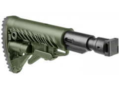Телескопический складной приклад с амортизатором для САЙГИ/AK-74M/АК-100-ые серии, зелёный