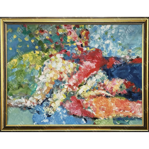 Курдюков Владимир. Красная девушка. Масло, оргалит, 2005
