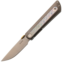 Фото Складной нож Kizer Quoll, сталь S45VN, рукоять Titanium&Rainbow Damascus