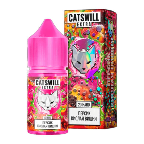 Жидкость CATSWILL EXTRA Salt 2% HARD 30 ml - Персик Кислая вишня