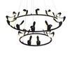 Люстра Creative Bird Chandelier черная 12+6R