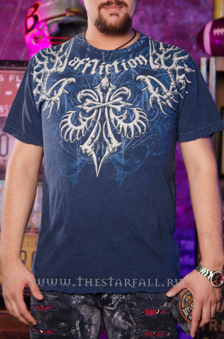Affliction | Футболка мужская Skeleton Tee A1094 перед