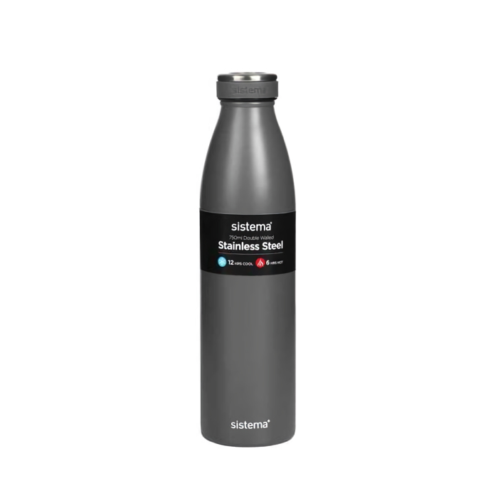 Термобутылка Sistema "Hydrate" 750 мл, цвет Серый