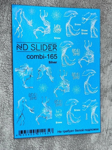 Слайдер-дизайн Nail Design Combi-165(серебро)