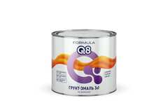 ГРУНТ- ЭМАЛЬ ПО РЖАВЧИНЕ "FORMULA Q8" матовая, КРАСНАЯ  1,9 КГ (1/6)