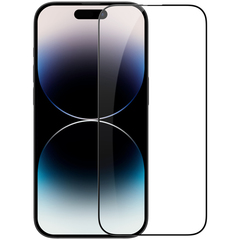 Защитное стекло на экран 6D для iPhone 15 Plus, тонкие черные рамками и олеофобное покрытие, G-Rhino