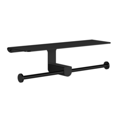 Gessi Rilievo 59450#299 Двойной держатель туалетной бумаги, цвет: nero XL фото
