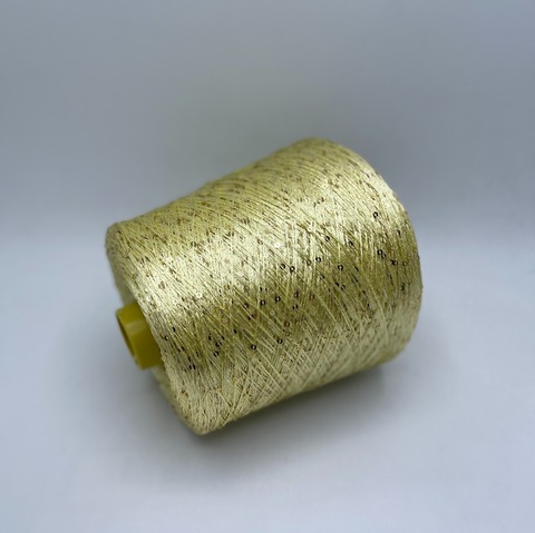 Sequin yarn(пр.Италия), 600/100гр. 100% Полиамид (пайетка), цвет-Желтый арт.25086