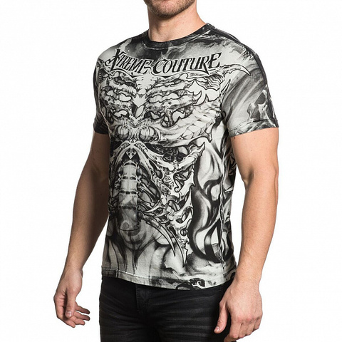 Xtreme Couture | Футболка мужская BIOMECHANICAL X1652 от Affliction левый бок