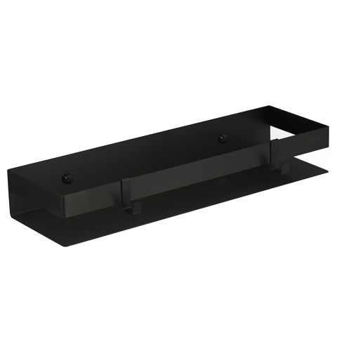 Lemark Shelf Line 9772053 Полка для душа прямая 400 мм из нерж. стали с крючками, черный