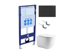 Aquatek SET Aquatek КЛАССИК-074 4в1 SET Aquatek КЛАССИК-074 4в1 (рама Aquatek Standard INS-0000012 +крепеж KKI-0000002+кнопкаKDI-0000074+унитаз КЛАССИК AQ1111-00 с крышкой) фото