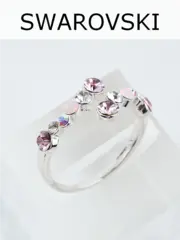 Кольцо Млечный путь с розовыми кристаллами Swarovski