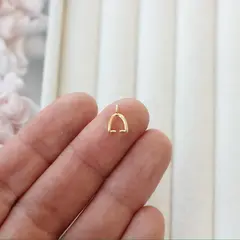 Бейл, держатель для кулона, 6,5*10 мм, позолота, ЗМ122