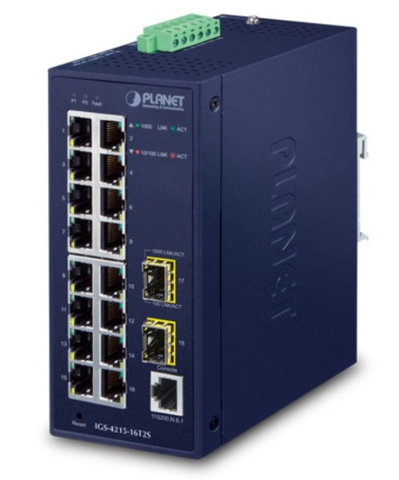Коммутатор промышленный Planet IGS-4215-16T2S