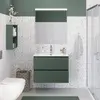 BelBagno UNO-MINI-800-2C-SO-VO База под раковину подвесная с фрезерованными ручками по всей длине фасада с двумя выкат. ящ., Еловый Мат., 800x395x608
