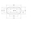 Duravit Luv 700434000000000 Ванна отдельностоящая из минерального литья1800x850мм, цвет белый, с ножками и слив-переливом DuraSolid A