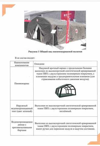Палатка пневмокаркасная