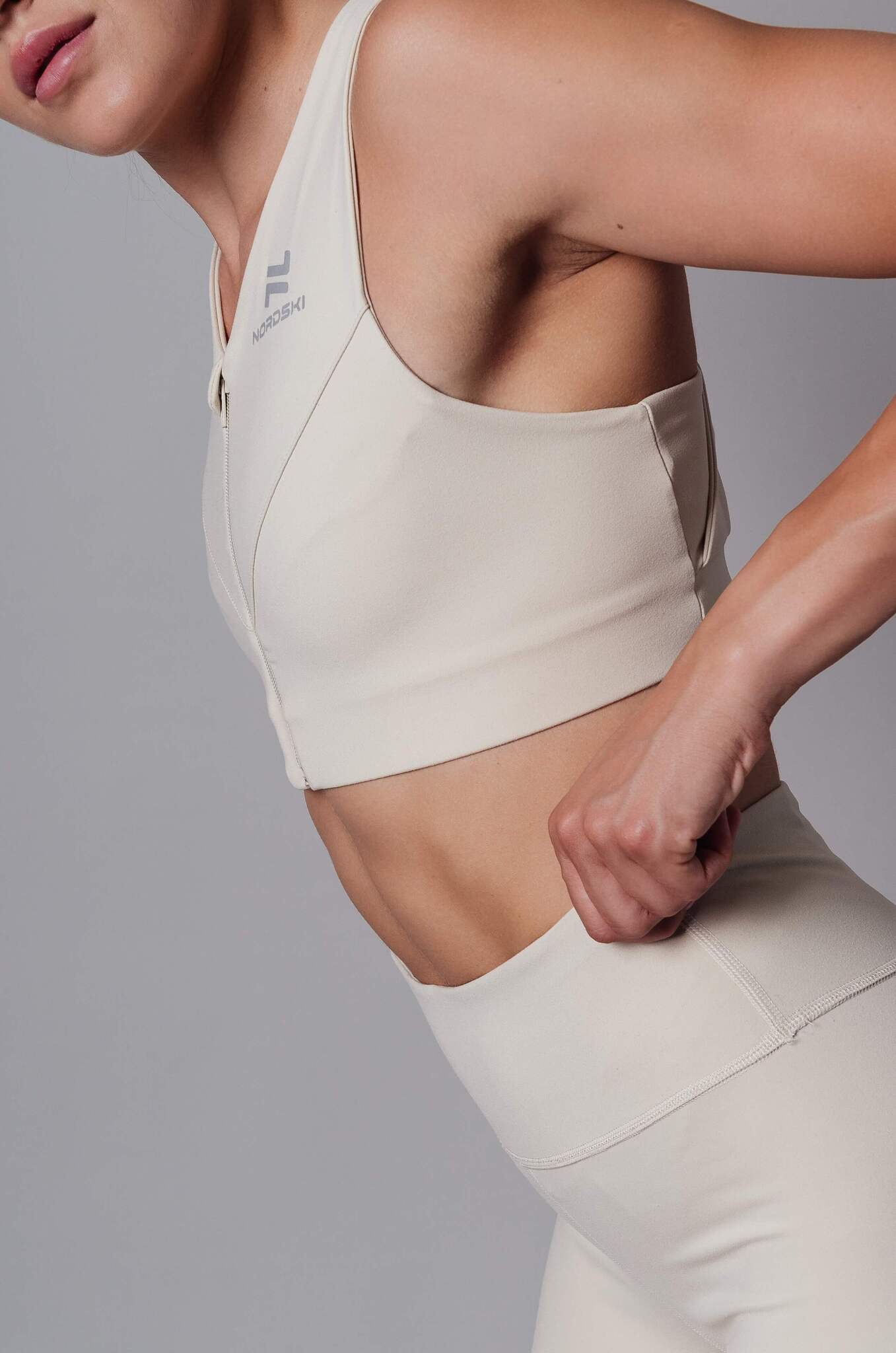 Женский комплект для фитнеса Nordski Training Zip beige - 5