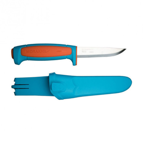 Нож Morakniv Basic углеродистая сталь, пласт. ручка, синий 13152