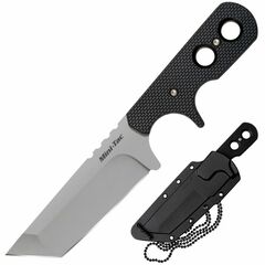 Фото Шейный нож Cold Steel Mini Tac Tanto, сталь AUS-8A, рукоять Griv-Ex, черный