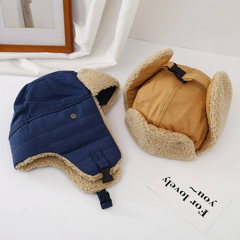 Картинка шапка-ушанка Skully Wear LFM 150_navy canvas - 12