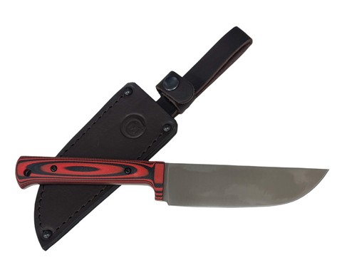 Нож Пчак Узбекский ц.м., сталь 95Х18, рукоять G10 красно-черная