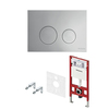 TECE S401111 TECEspring Base Комплект 3 в 1 инсталяция, панель смыва LT с круглыми кнопками, хром глянцевый