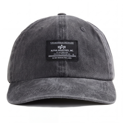 Бейсболка Alpha Industries Battlewash Cap Black (Черная)