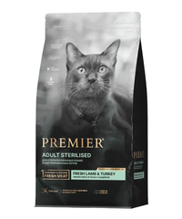 Сухой корм для кошек Premier Cat Sterilised стерилизованных и кастрированных котов ягненок с индейкой 0,4кг