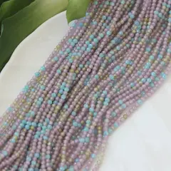 Цирконий кубический (фианит) граненый, микс, 3 мм нить, К266