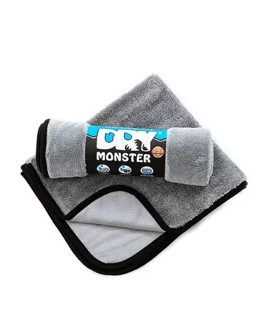 Dry Monster Серая микрофибра для сушки с оверлоком 55x75см