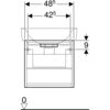 Geberit Renova Plan 879170000 Тумба под раковину, 48.5x46.3x47.2см, матовый белый / меламиновое покрытие, ультраглянцевый белый / пленочное покрытие