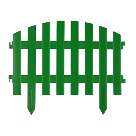 GRINDA Ар Деко, 28 х 300 см, зеленый, 7 секций, декоративный забор (422203-G)