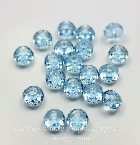 5040 Бусина - рондель с огранкой Сваровски Aquamarine 6 мм ()