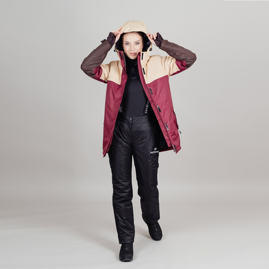 Утепленная куртка женская Nordski Casual beige-wine - 9
