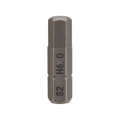 Бита шестигранная HEX 6,0 х25мм S2 1шт SGS 6325-H6.0