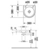 Duravit Architec 766350000 Раковина подвесная 36х38 см