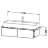 Duravit VA VA612904040 База под раковину 298x1184x431, 1 выдв.ящик, цвет черный глянцевый
