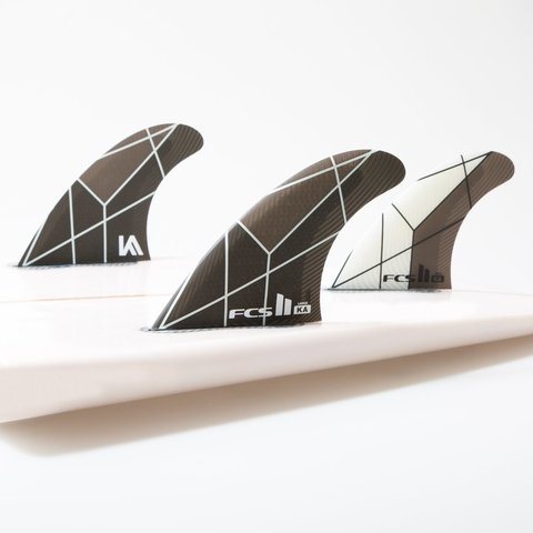 FCS II KA PC Tri Retail Fins White/Grey Large