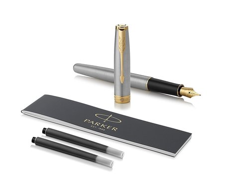 Ручка перьевая Parker Sonnet Core, St. Steel GT, F (1931504)