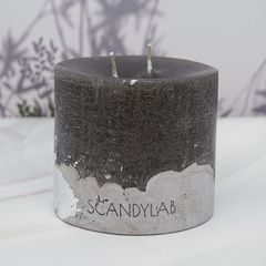 Интерьерная свеча 10х11см SCANDYLAB Beton Candle (серая) SICB-10-11-GR