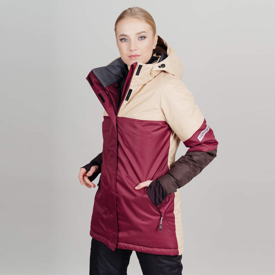 Утепленная куртка женская Nordski Casual beige-wine - 7