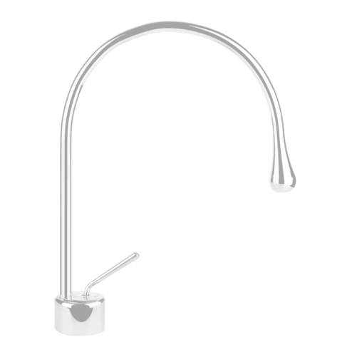 Gessi Goccia 33602#279 Смеситель для раковины на 1 отверстие, излив 244мм R=125, цвет: белый