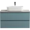 BelBagno KRAFT-900-2C-SO-AO База под раковину подвесная с фрезерованными ручками по всей длине фасада с двумя выкат. ящ., Голубой Мат., 900x455x500