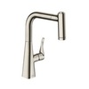 Hansgrohe Metris M71 73800800 Смеситель для кухни с выдвижным изливом и лейкой