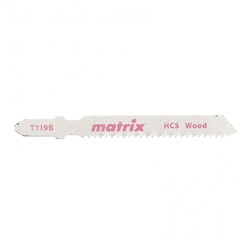 Полотна для электро лобзика по дереву, 3 шт, T119BO, 50 x 2 мм, HCS, фигур. рез Matrix, 78227