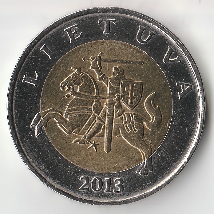 Монета 5 лит 2013 года, Литва