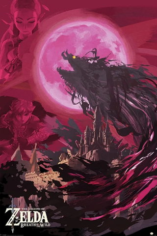 Постер The Legend Of Zelda: Breath Of The Wild (Ganon Blood Moon) 245-PP34298