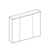 Geberit Option Plus 500.594.00.1 Зеркальный шкаф с подсветкой, три двери, 90x70x17.2см